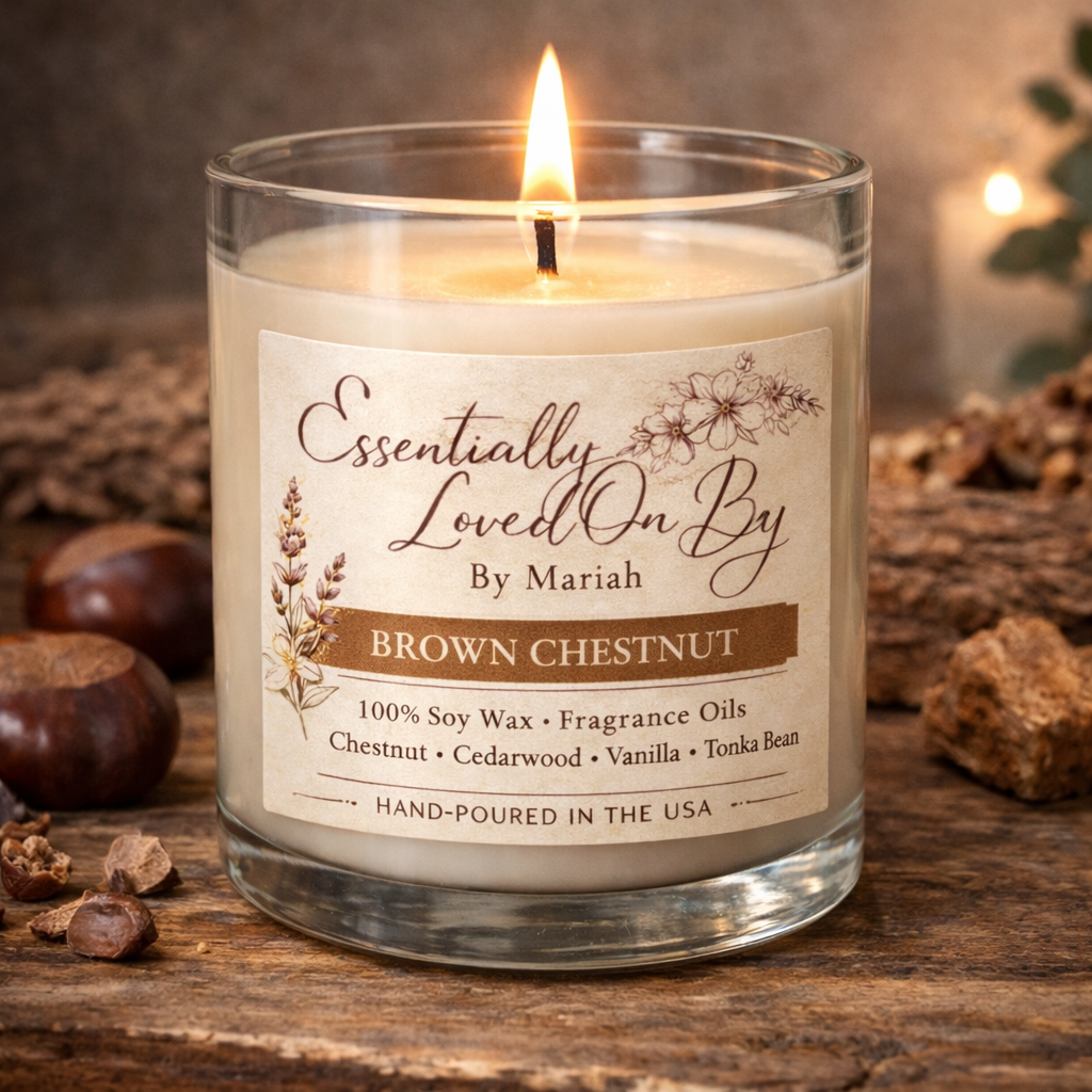 Brown Chestnut Soy Wax Candle